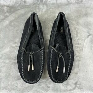 UGG Moccasin Women's 9 Black Slippers Driving Shoes